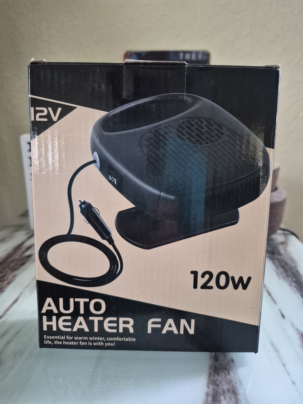 Auto Heater Fan 120W - Black